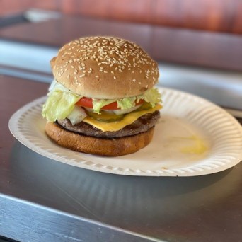a sandwich sitting on top of a table